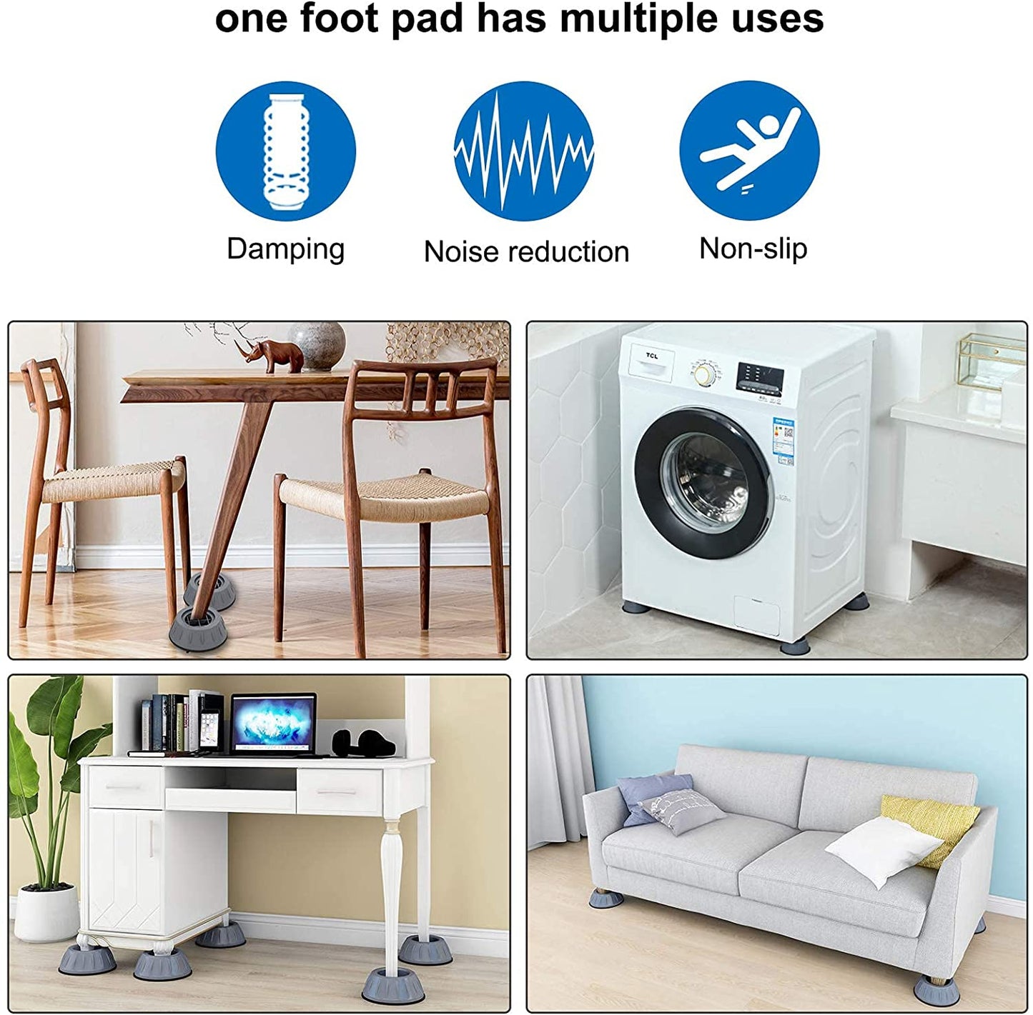 Anti Vibration Pads for Washing Machine (4Pcs) FOR ANTI SHAKING OF WASHING MACHINE