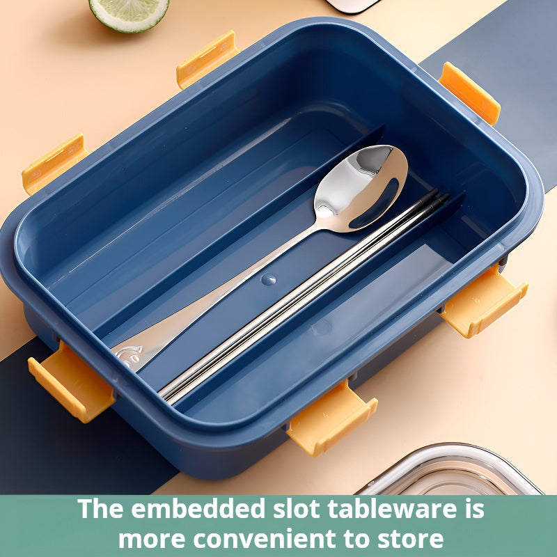 3 COMPARTMENT STAINLESS STEEL LUNCH BOX
