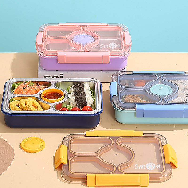 4 COMPARTMENT WITH CURRY BOWL BIG 1050 ML STAINLESS STEEL INSULATED LUNCH BOX PRICE FOR OFFICE AND COLLEGE AND SCHOOL