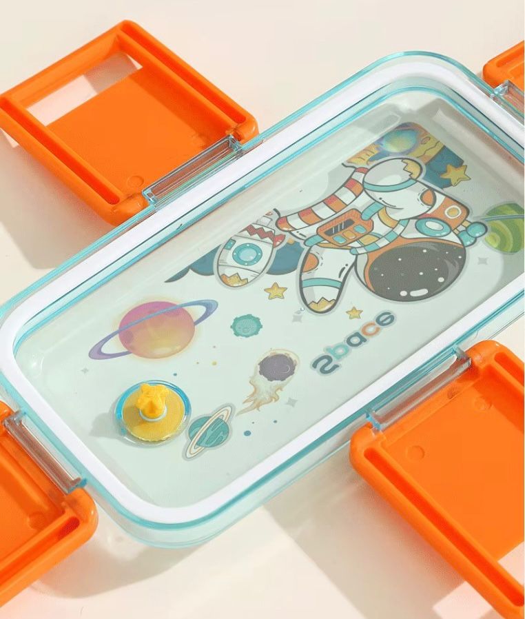 Slato Double Decker Stainless Steel Lunch Box – 2 Compartments