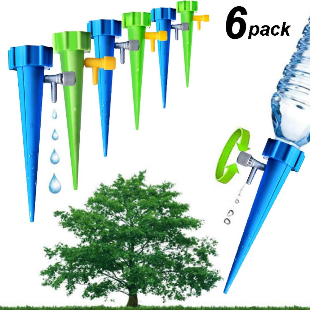 6-Piece Watering Spikes Irrigation Set – Adjustable Self-Watering System for Plants & Gardens
