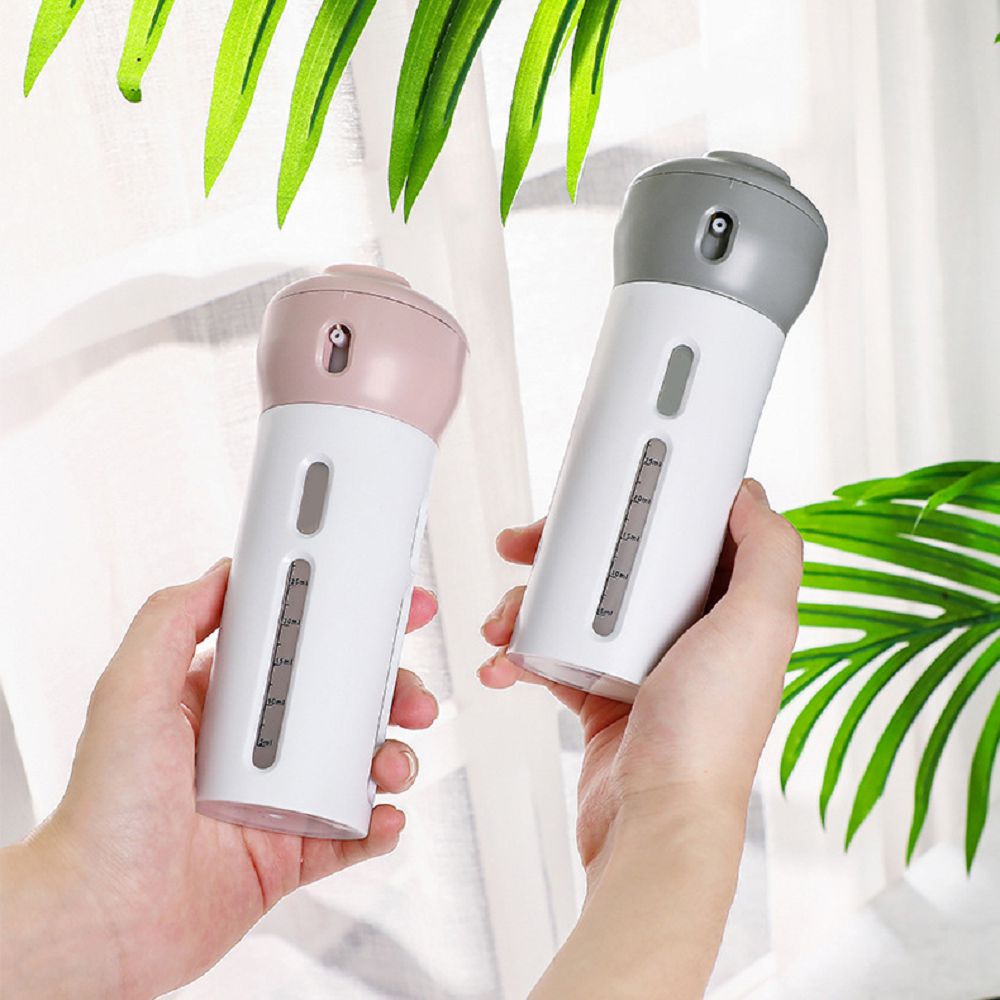 4-in-1 Travel Dispenser Bottle Set – Compact, Leak-Proof & Refillable Toiletry Organizer