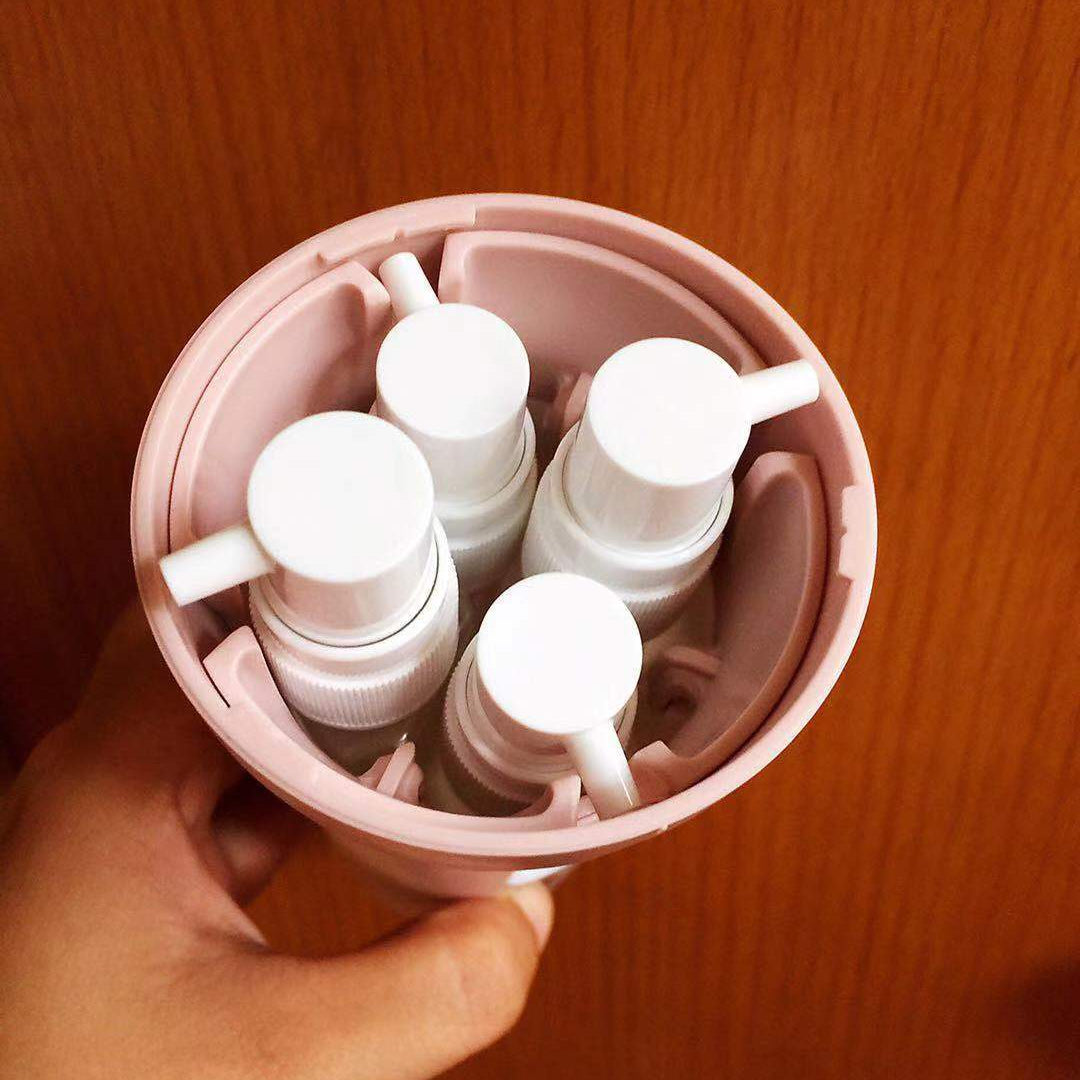 4-in-1 Travel Dispenser Bottle Set – Compact, Leak-Proof & Refillable Toiletry Organizer