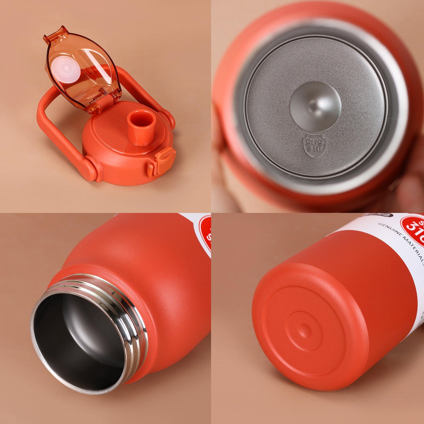 Slato Double Wall Stainless Steel Sipper Bottle โ Hot & Cold Thermo Flask 1 Liter