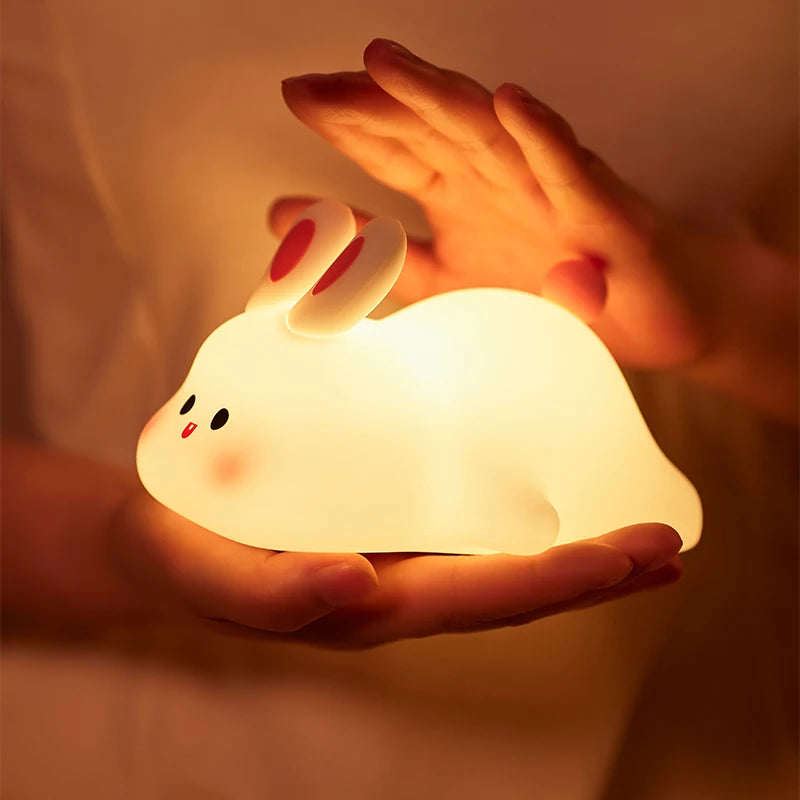 Cute Rabbit Glow Tap Light – Soft Light, Sweet Night