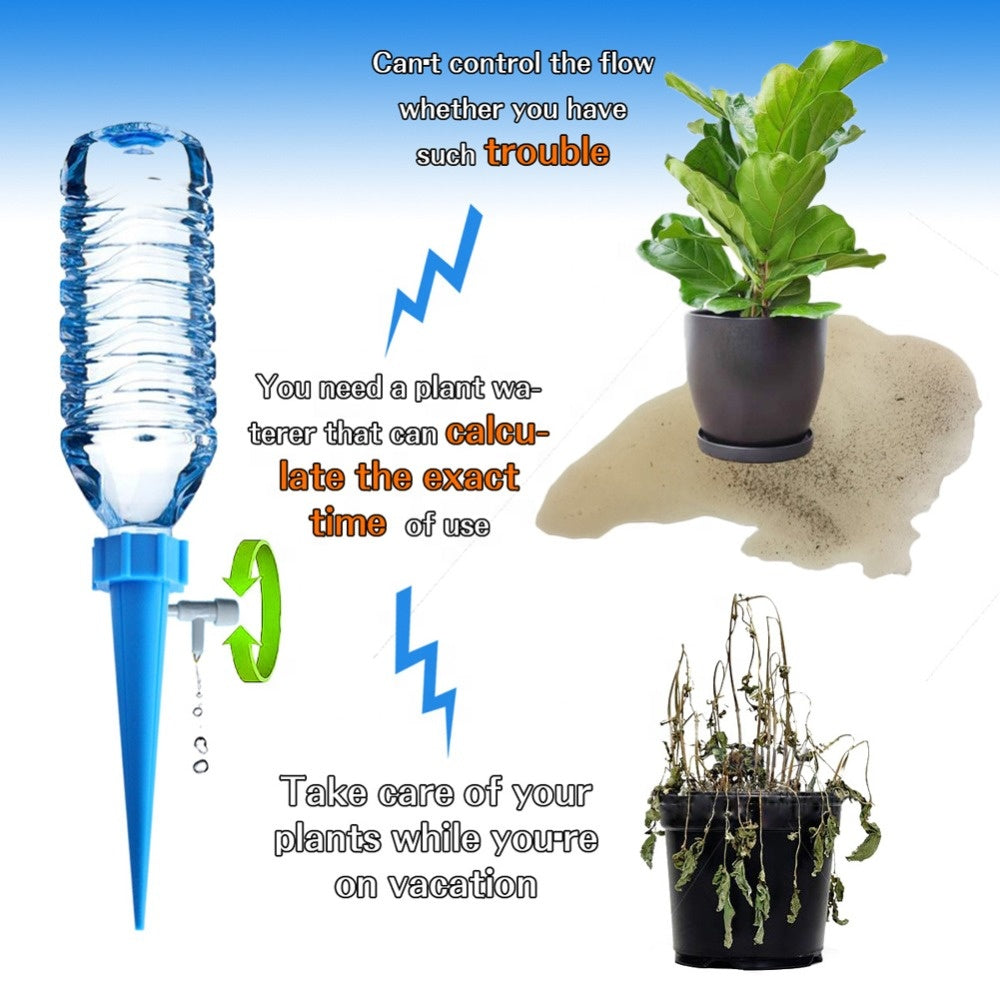 6-Piece Watering Spikes Irrigation Set – Adjustable Self-Watering System for Plants & Gardens