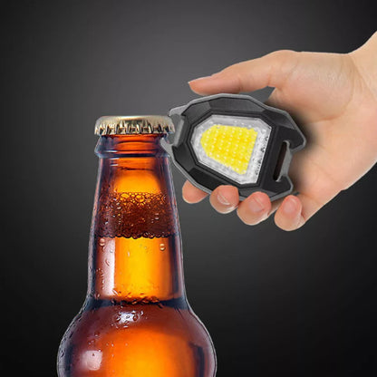 Multi Purpose 4-in-1 Keychain: Light, Lighter, Bottle Opener, and Whistle"