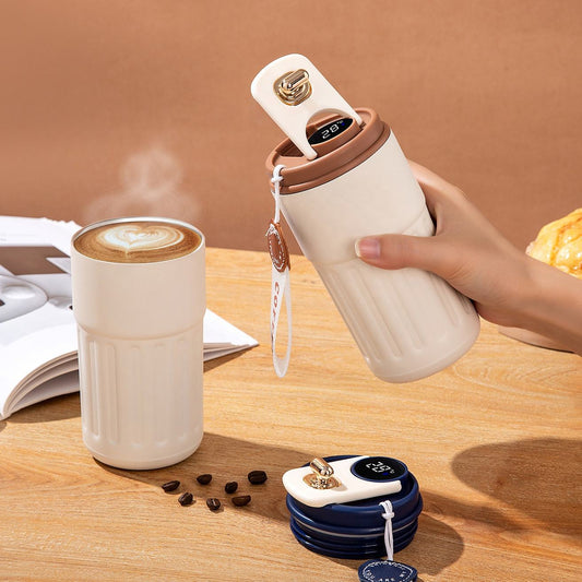 TEMPERATURE COFFEE AND DRINKS MUG VACCUM INSULATED DESIGN