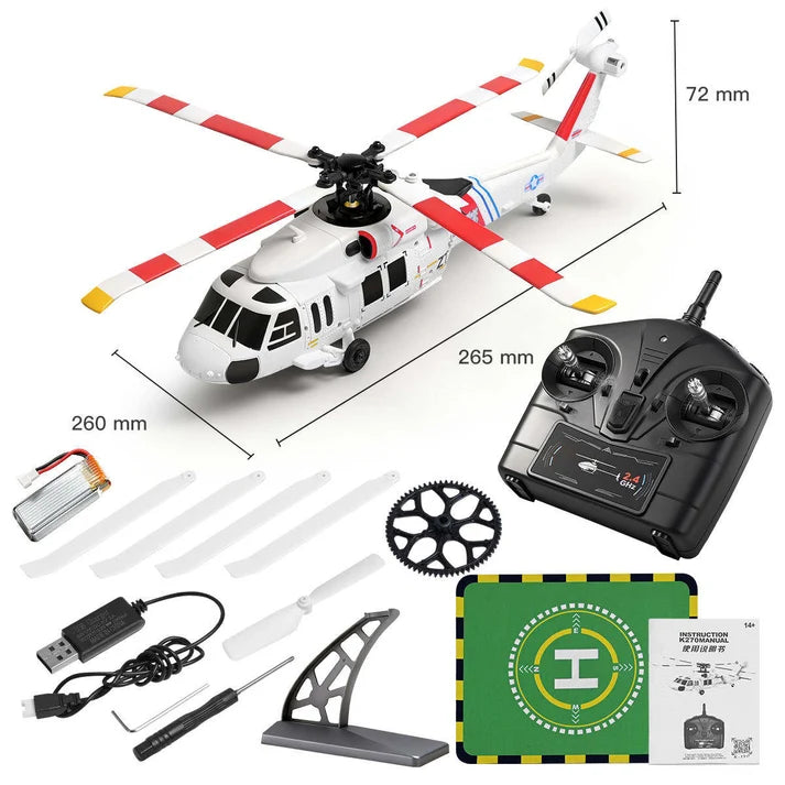 WLToys K270 Black Hawk Helicopter 4 Channel Four-Rotor Optical Flow Brushless Version