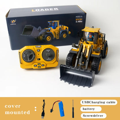 1:24 9-Channel Remote Control (R/C) Wheel Loader Toy Truck