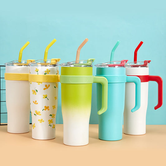 SleekSip Stainless Steel 1200ml Tumbler for Office & Travel with Stain Steel Straw Straw
