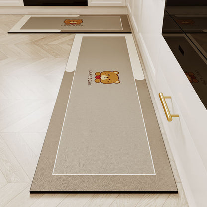 Long Kitchen & Door Silicone Mat Combo Set – Non-Slip, Waterproof, Heat Resistant, Easy-Clean Leg Protective Mats