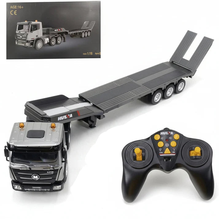 Huina 1318 1:24 RC Flatbed Lowbed Trailer with 9CH
