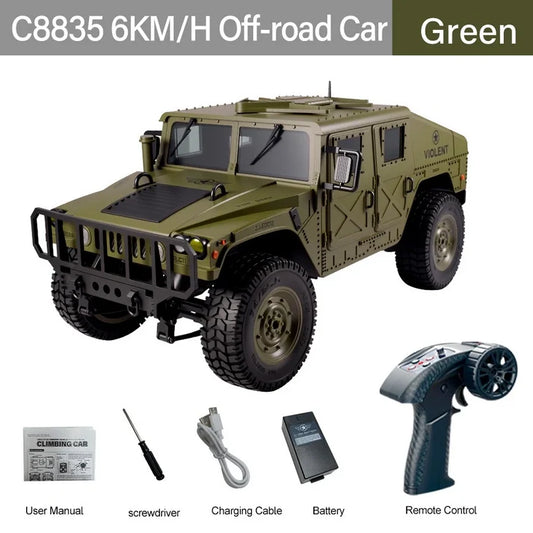JJRC C8835 1:16 4WD RC Military Jeep with LED Lights