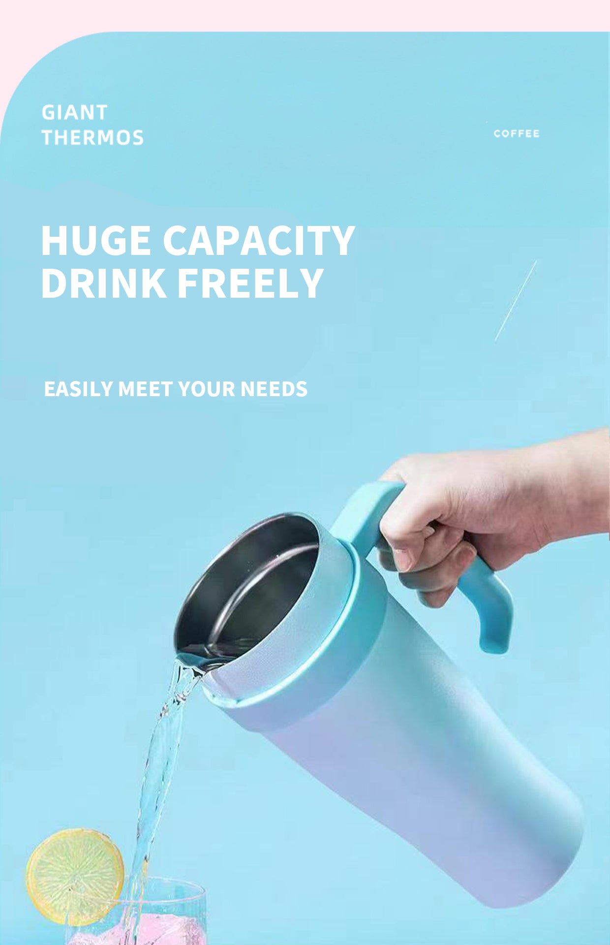 SleekSip Stainless Steel 1200ml Tumbler for Office & Travel with Stain Steel Straw Straw