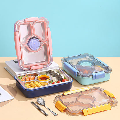 4 COMPARTMENT WITH CURRY BOWL BIG 1050 ML STAINLESS STEEL INSULATED LUNCH BOX PRICE FOR OFFICE AND COLLEGE AND SCHOOL