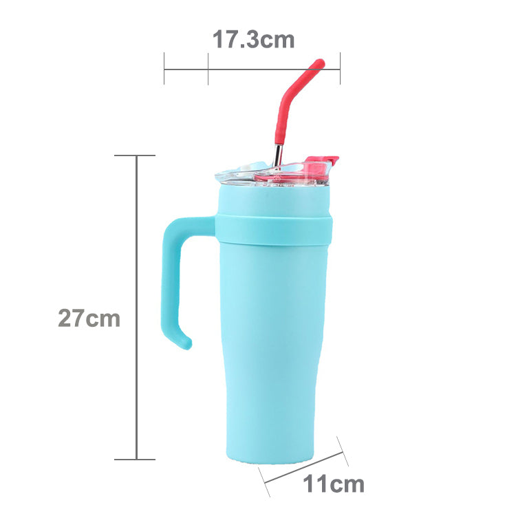 SleekSip Stainless Steel 1200ml Tumbler for Office & Travel with Stain Steel Straw Straw