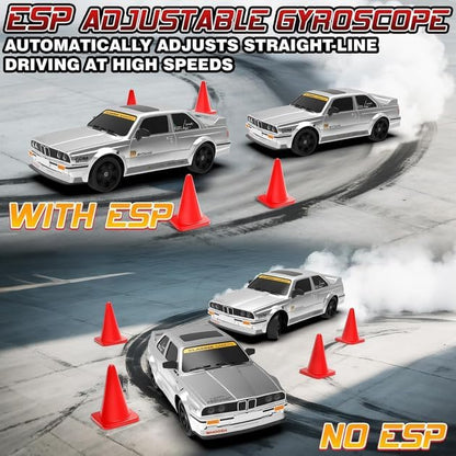 1:16 Scale RC Drift Car for Kids and Adults, 4WD High-Speed 50KM/H Racing Vehicle with 2.4GHz Control, LED Lights, One Battery and Drift Tires Included – Ready to Run Sport Toy Gift