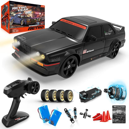 1:16 Scale RC Drift Car for Kids and Adults, 4WD High-Speed 50KM/H Racing Vehicle with 2.4GHz Control, LED Lights, One Battery and Drift Tires Included – Ready to Run Sport Toy Gift