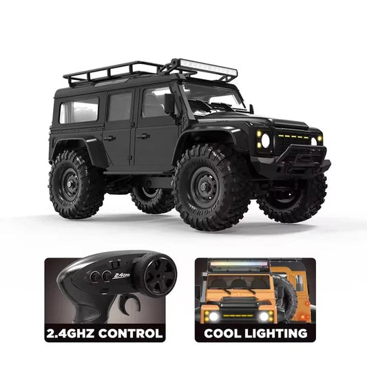 HB-R1607 1:16 Scale 4WD RC Rock Climbing Car – 2.4GHz Off-Road Racing Vehicle, 15KM/H High-Speed with LED Lights (Black)