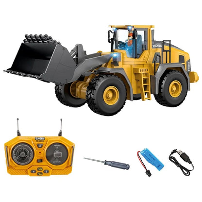 1:24 9-Channel Remote Control (R/C) Wheel Loader Toy Truck