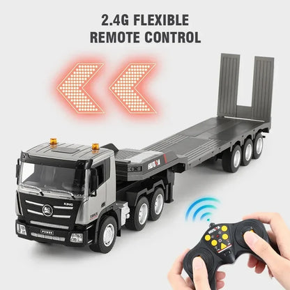 Huina 1318 1:24 RC Flatbed Lowbed Trailer with 9CH