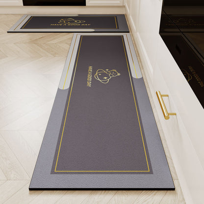Long Kitchen & Door Silicone Mat Combo Set – Non-Slip, Waterproof, Heat Resistant, Easy-Clean Leg Protective Mats