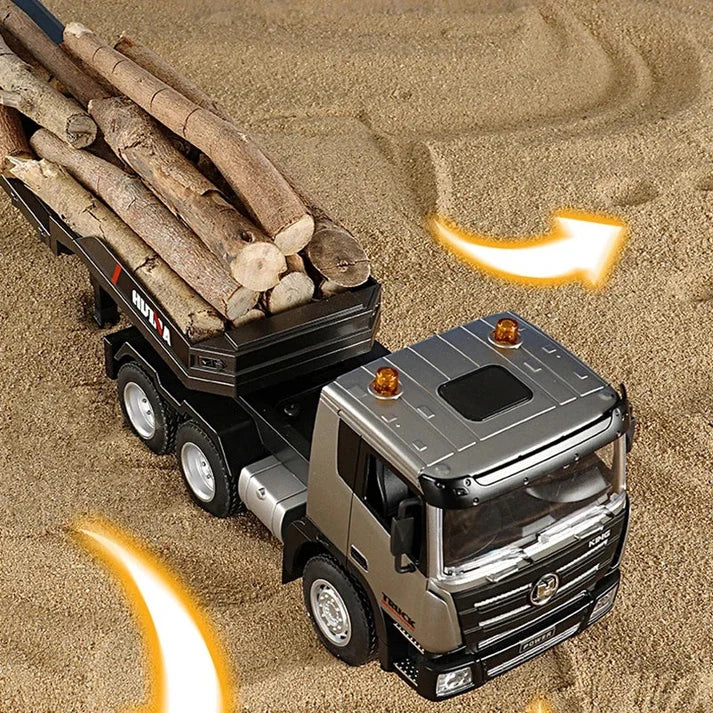 Huina 1318 1:24 RC Flatbed Lowbed Trailer with 9CH