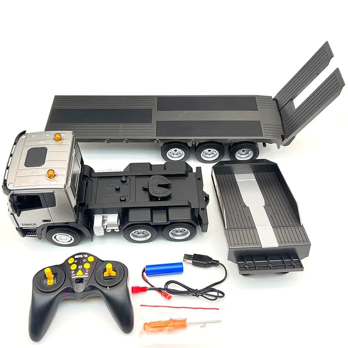 Huina 1318 1:24 RC Flatbed Lowbed Trailer with 9CH