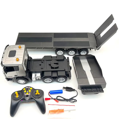 Huina 1318 1:24 RC Flatbed Lowbed Trailer with 9CH