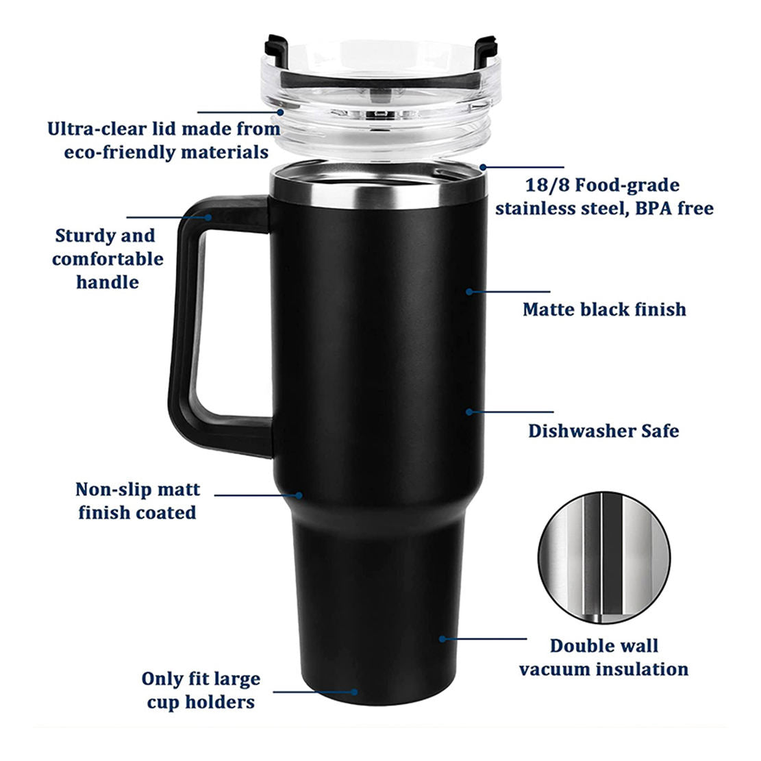1200 ml Stainless Steel Insulated Tumbler – Large Capacity, Leak-Proof, Keeps Drinks Hot & Cold