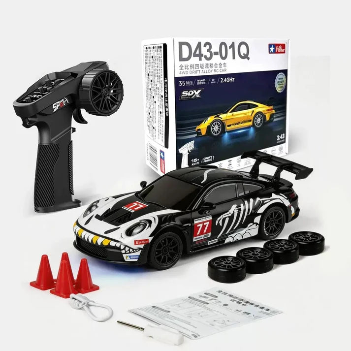 Hstar 1:43 Skelton Edition Porsche 911 4WD RC Drift Car