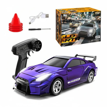 LD RTR 3601 1:64 Mini RC Drift Car Midnight Purple 2.4GHz 4WD with LED Lights