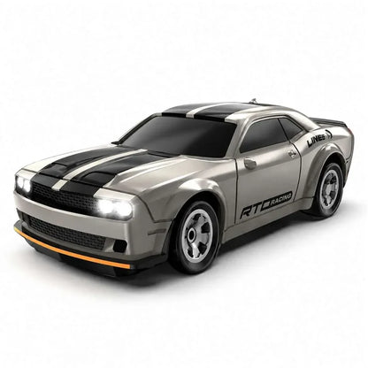 LD RTR 3602 1:64 Mini RC Drift Car Silver 2.4GHz 4WD with LED Lights