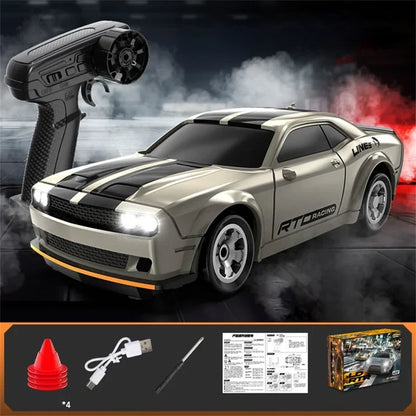 LD RTR 3602 1:64 Mini RC Drift Car Silver 2.4GHz 4WD with LED Lights