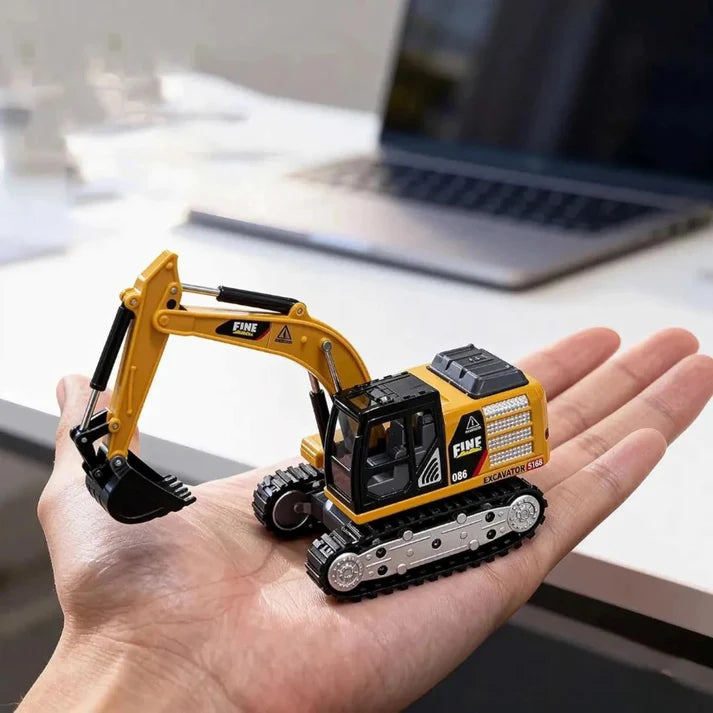 Mini RC Excavator Toy for Kids (Age 3+, Multicolour) – 3-in-1 Remote Control Construction Vehicle with Lights & Sound Effects Engineering Toy Gift