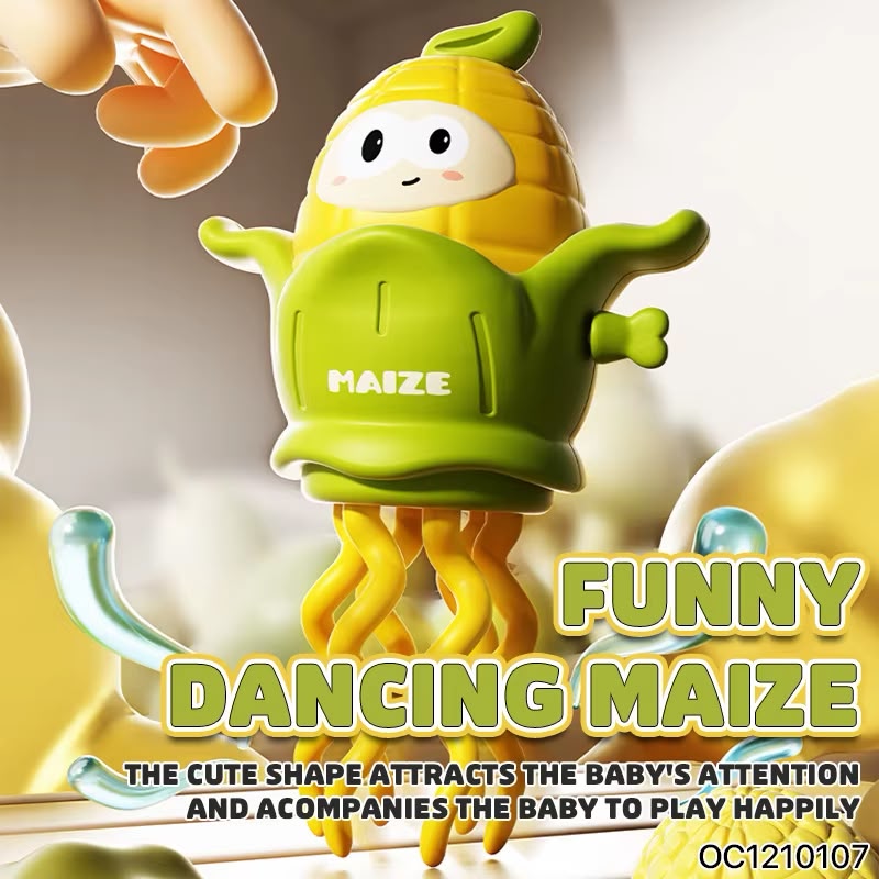 Cute Dancing Corn Wind-Up Toy | Clockwork Walking Toy for Kids | No Battery Required
