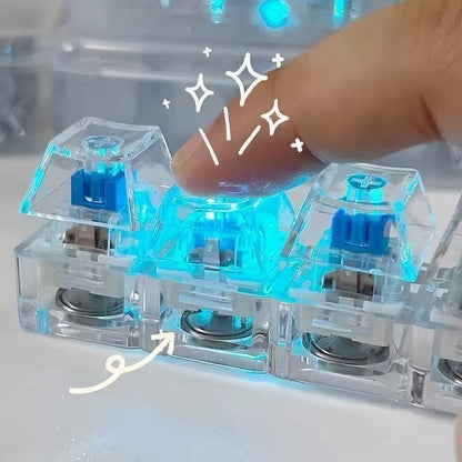 Fidget Mechanical Keyboard Keychain