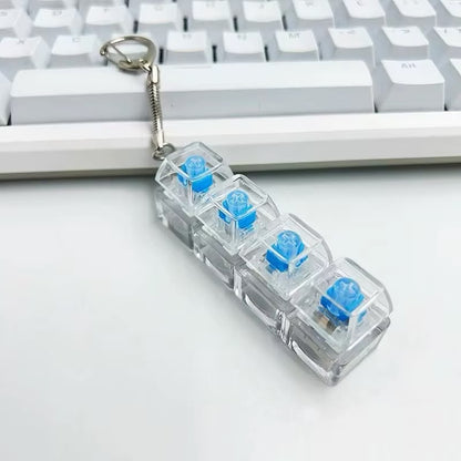 Fidget Mechanical Keyboard Keychain