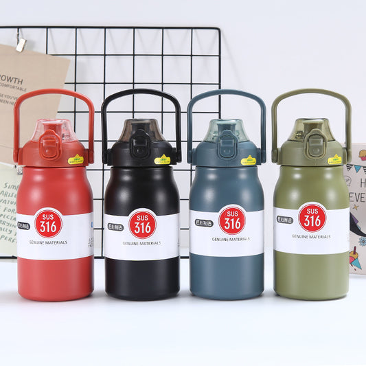 Slato Double Wall Stainless Steel Sipper Bottle – Hot & Cold Thermo Flask 1 Liter
