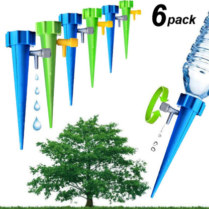6-Piece Watering Spikes Irrigation Set – Adjustable Self-Watering System for Plants & Gardens