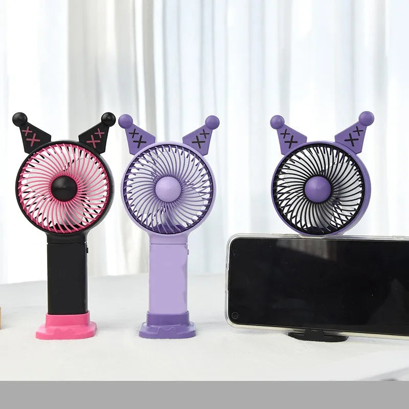 Fancy Style Hand Fan with Mobile Stand