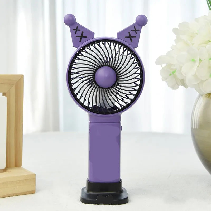 Fancy Style Hand Fan with Mobile Stand