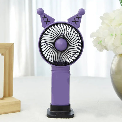 Fancy Style Hand Fan with Mobile Stand