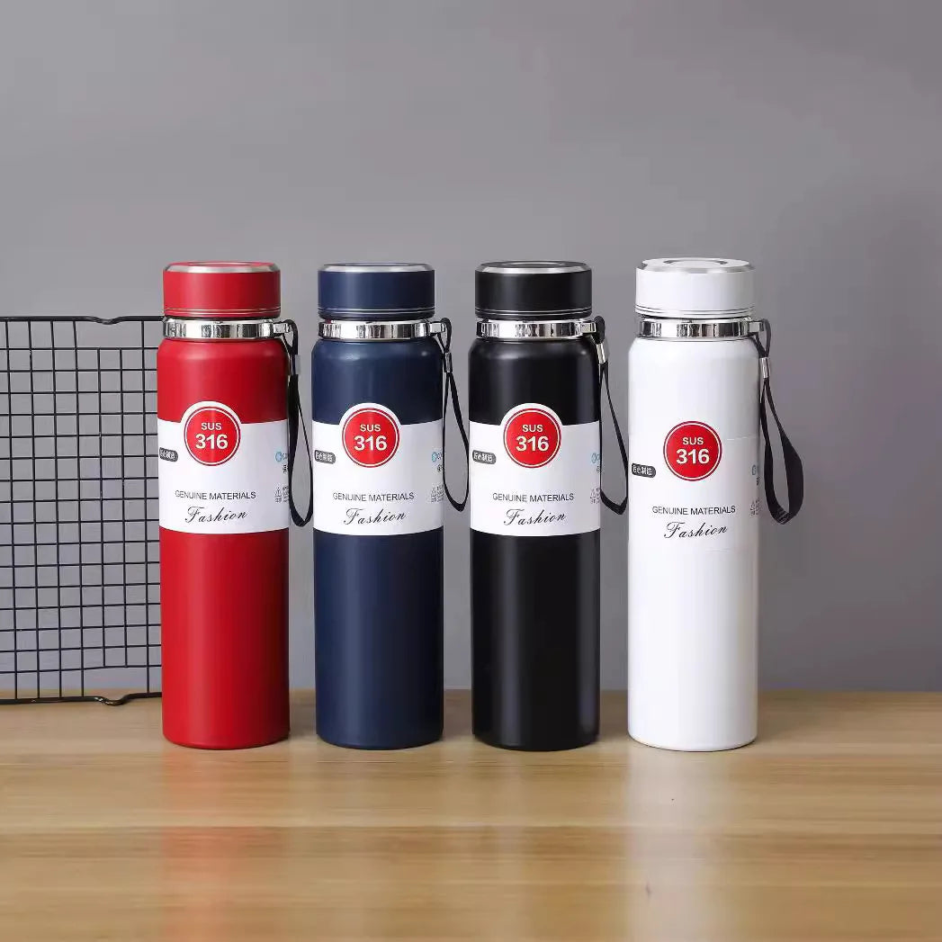 Double Lining Stainless Steel Leakproof Vacuum Insulated Bottle - 1Liter Capacity