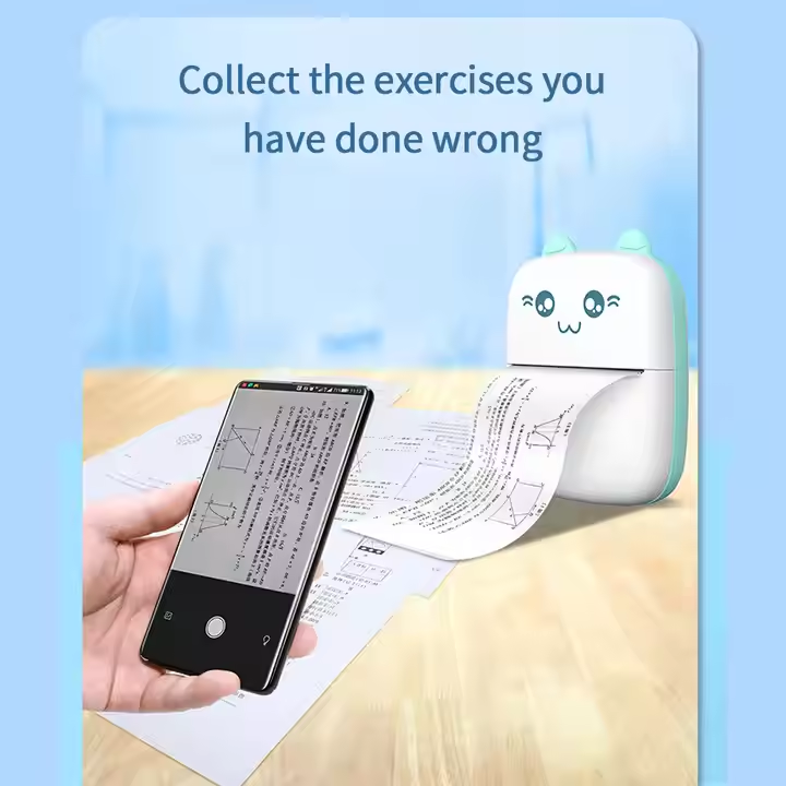 Mini Pocket Printer with Paper Roll – Portable Thermal Printer for Notes, Labels, Photos & More