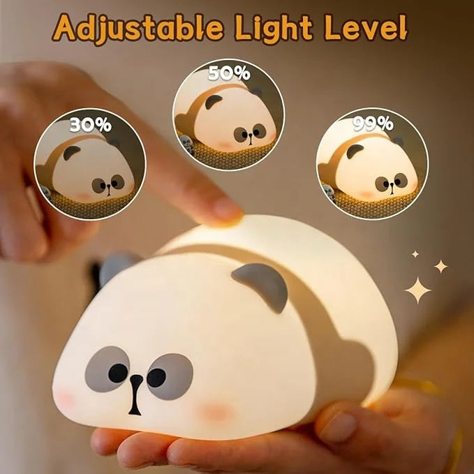 Sleeping Panda Night Lamp Rechargeable Cute Animal Night Light for Bedroom