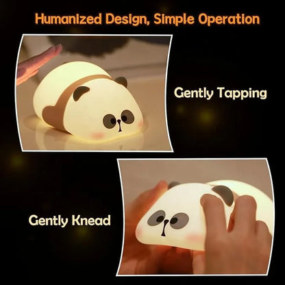 Sleeping Panda Night Lamp Rechargeable Cute Animal Night Light for Bedroom