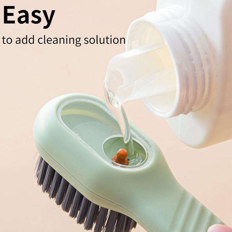 2-Piece Shoe Cleaning Kit – Brush with Liquid Dispenser & Soft Polisher for All Footwear Types