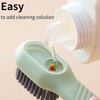 2-Piece Shoe Cleaning Kit – Brush with Liquid Dispenser & Soft Polisher for All Footwear Types